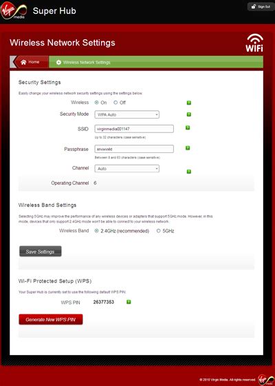 virgin media turn off pin.